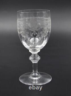 10 Verres A Vin En Cristal Grave De Baccarat / Saint Louis Vers 1900 H= 12.6 CM