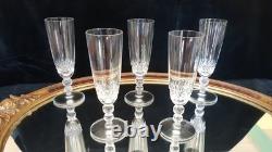 10 flutes a champagne en cristal de Saint Louis modèle Orly