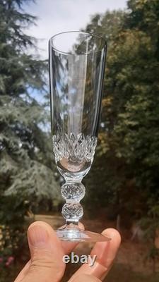 10 flutes a champagne en cristal de Saint Louis modèle Orly