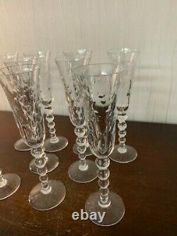 10 flûtes à champagne modèle Bubble en cristal de Saint Louis (prix à la pièce)