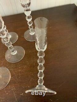 10 flûtes à champagne modèle Bubble en cristal de Saint Louis (prix à la pièce)
