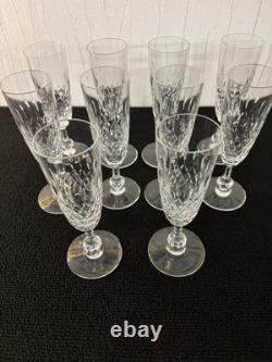 10 flûtes à champagne modèle Messine en cristal de Saint Louis (prix à la pièce)