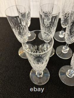 10 flûtes à champagne modèle Messine en cristal de Saint Louis (prix à la pièce)
