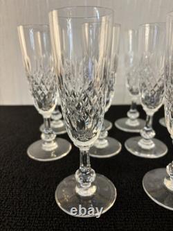 10 flûtes à champagne modèle Messine en cristal de Saint Louis (prix à la pièce)