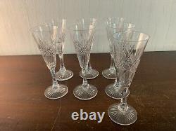 10 flûtes à champagne modèle taillé épi cristal de Saint Louis (prix à la pièce)