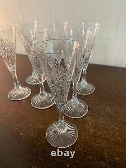 10 flûtes à champagne modèle taillé épi cristal de Saint Louis (prix à la pièce)