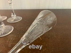 10 flûtes à champagne modèle taillé épi cristal de Saint Louis (prix à la pièce)