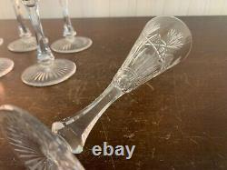 10 flûtes à champagne modèle taillé épi cristal de Saint Louis (prix à la pièce)