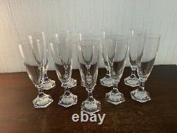 10 flûtes modèle Saint Cloud en cristal de Saint Louis (prix à la pièce)