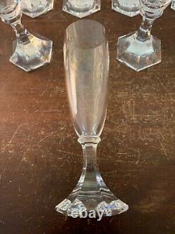 10 flûtes modèle Saint Cloud en cristal de Saint Louis (prix à la pièce)