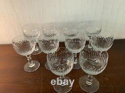 10 verres à eau modèle Liane en cristal de Saint Louis (prix à la pièce)