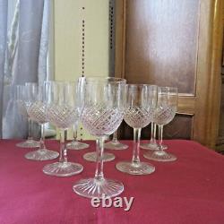 10 verres à porto en cristal saint louis modèle roty vendôme H 11,2 cm
