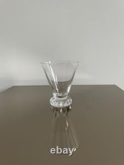 10 verres à vin blanc modèle Diamant en cristal de Saint-Louis signés
