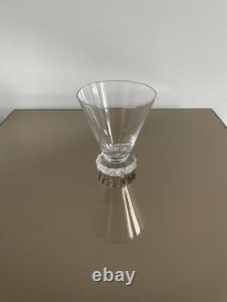 10 verres à vin blanc modèle Diamant en cristal de Saint-Louis signés