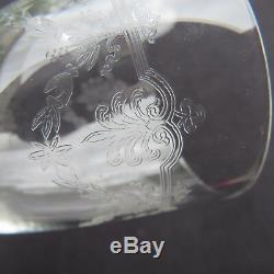 10 verres à vin en cristal de saint louis modèle Manon gravé