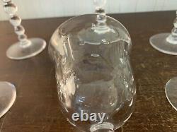 10 verres à vin modèle Bubble N°3 en cristal de Saint Louis (prix à la pièce)