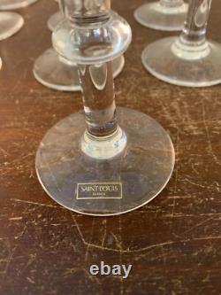 10 verres à vin taillé modèle gravé cristal de Saint Louis (prix à la pièce)