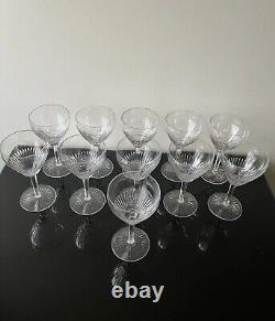 11 Verres A Eau En Cristal De Saint Louis Modele Colibri Non Baccarat