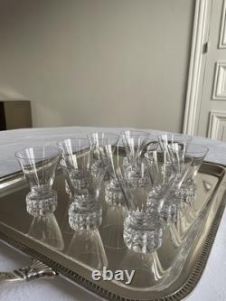 11 verres à vin rouge modèle Diamant en cristal de Saint-Louis