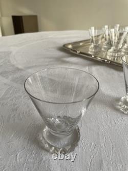 11 verres à vin rouge modèle Diamant en cristal de Saint-Louis