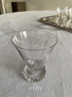 11 verres à vin rouge modèle Diamant en cristal de Saint-Louis