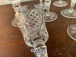 11 verres vin modèle Vologne cristal de Saint Louis (prix à la pièce)