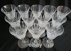 12 Verres À Vin En Cristal Saint Louis, Modèle Tarn, Signé H14cm, Anciennes