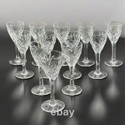 12 Verres Cristal Liqueur Signés Saint Louis Chantilly H 11,5 cm