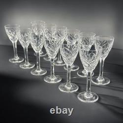 12 Verres Cristal Liqueur Signés Saint Louis Chantilly H 11,5 cm