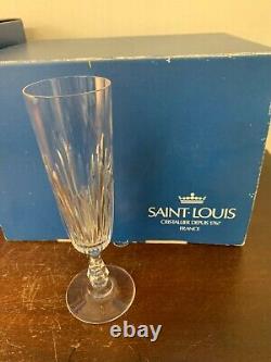 12 flûtes à champagne modèle Liane en cristal de Saint Louis (prix à la pièce)