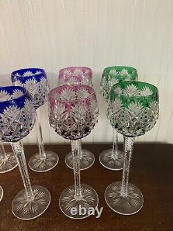 12 verres Rohmer couleur modèle Florence cristal Saint Louis (prix à la pièce)