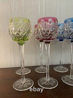 12 verres Rohmer couleur modèle Florence cristal Saint Louis (prix à la pièce)