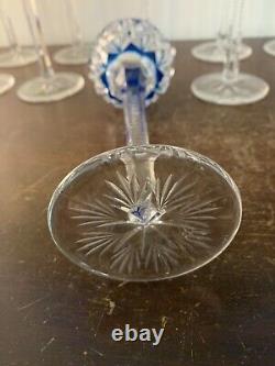 12 verres Rohmer couleur modèle Florence cristal Saint Louis (prix à la pièce)