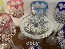 12 verres Rohmer couleur modèle Florence cristal Saint Louis (prix à la pièce)