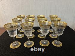 12 verres à vin modèle Thistle en cristal de Saint Louis (prix à la pièce)
