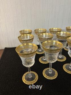 12 verres à vin modèle Thistle en cristal de Saint Louis (prix à la pièce)
