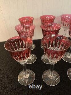 12 verres rouge à vin modèle Tommy cristal Saint Louis (prix à la pièce)modèle10