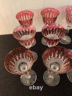 12 verres rouge à vin modèle Tommy cristal Saint Louis (prix à la pièce)modèle10
