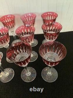 12 verres rouge à vin modèle Tommy cristal Saint Louis (prix à la pièce)modèle10