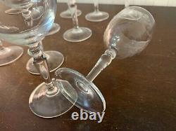12 verres vin gravé en cristal de Saint Louis (prix à la pièce)