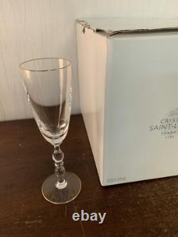 13 flûtes à champagne modèle Hauteville cristal de Saint Louis (prix à la pièce)