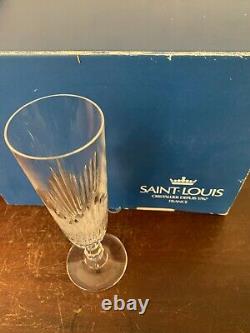 13 flûtes à champagne modèle Liane en cristal de Saint Louis (prix à la pièce)