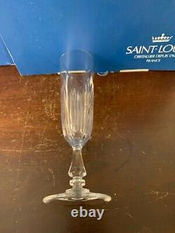 13 flûtes à champagne modèle Liane en cristal de Saint Louis (prix à la pièce)