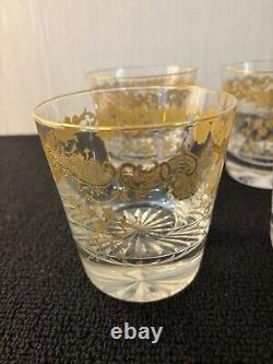 14 verres à whisky modèle Massenet or cristal Saint Louis (prix à la pièce)
