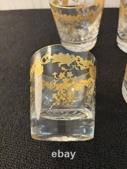 14 verres à whisky modèle Massenet or cristal Saint Louis (prix à la pièce)