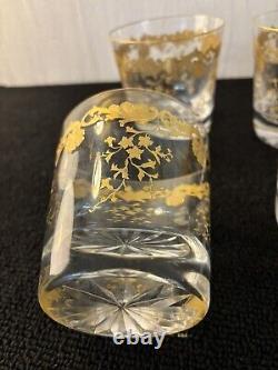 14 verres à whisky modèle Massenet or cristal Saint Louis (prix à la pièce)