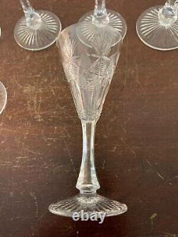 15 verres à vin rouge modèle taillé épi cristal de Saint Louis (prix à la pièce)