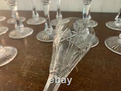 15 verres à vin rouge modèle taillé épi cristal de Saint Louis (prix à la pièce)