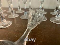 15 verres à vin rouge modèle taillé épi cristal de Saint Louis (prix à la pièce)