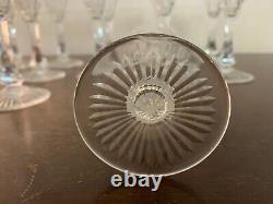 15 verres à vin rouge modèle taillé épi cristal de Saint Louis (prix à la pièce)